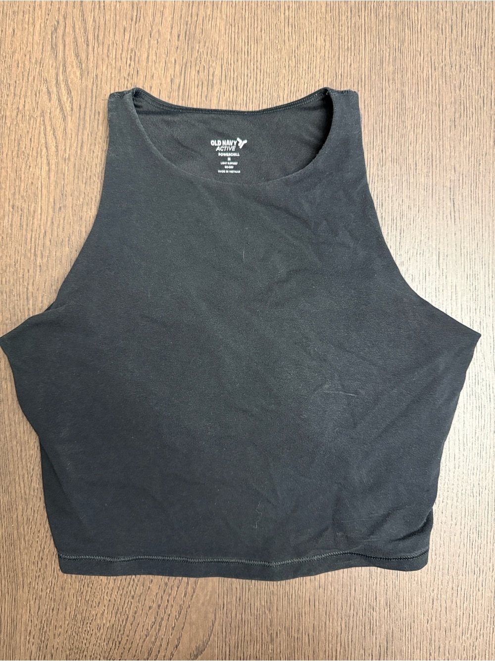 Old Navy Black High-Neck Crop Tank Top
